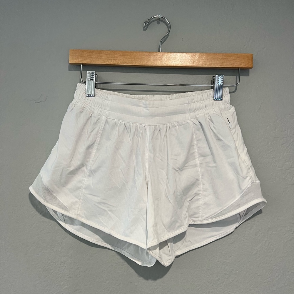 White Lululemon shorts